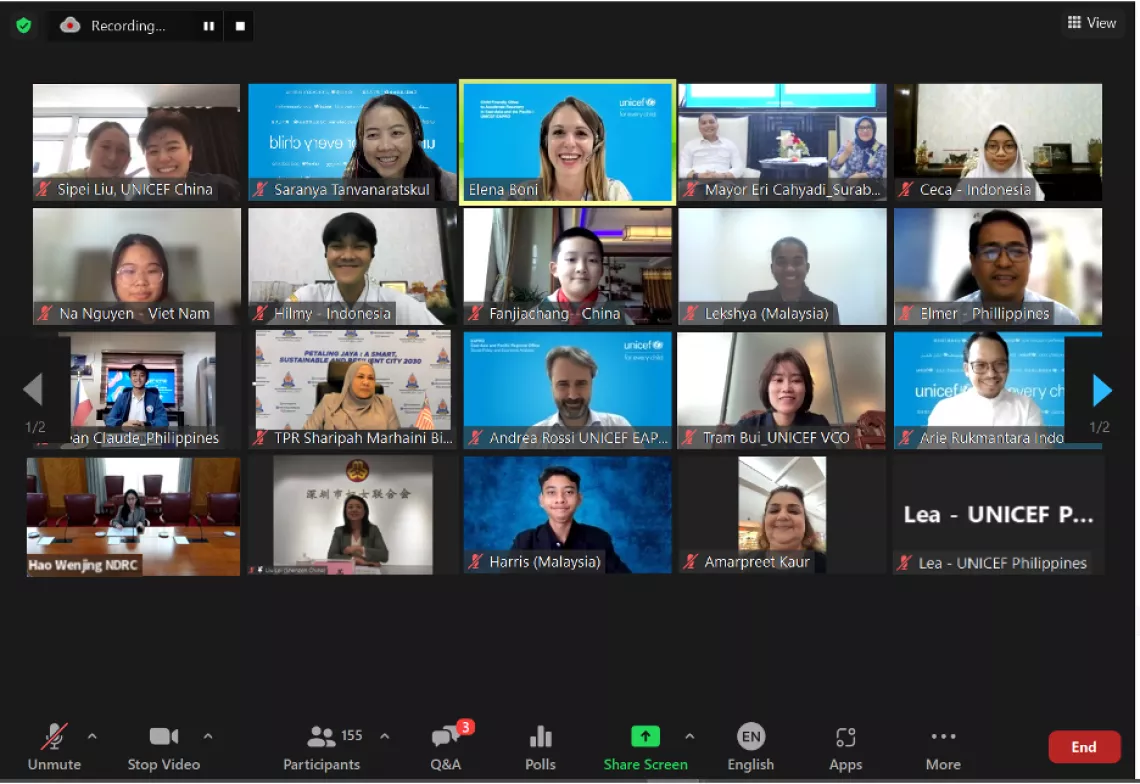 Screenshot of participants on zoom for the event