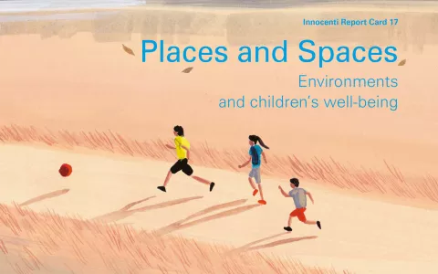 Document cover artwork of children playing