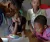 Children and a teacher in Botswana