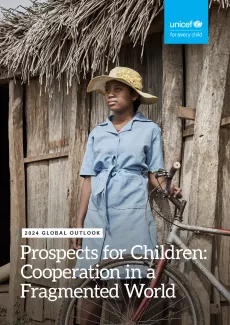 Cover of Prospects for Children report featuring girl with a bicycle