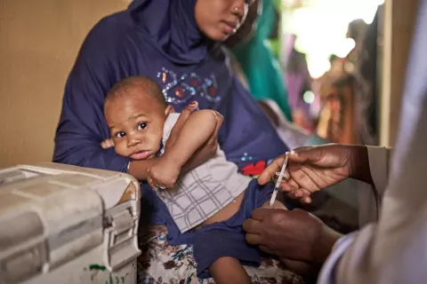 a child is vaccinated in Nigeria