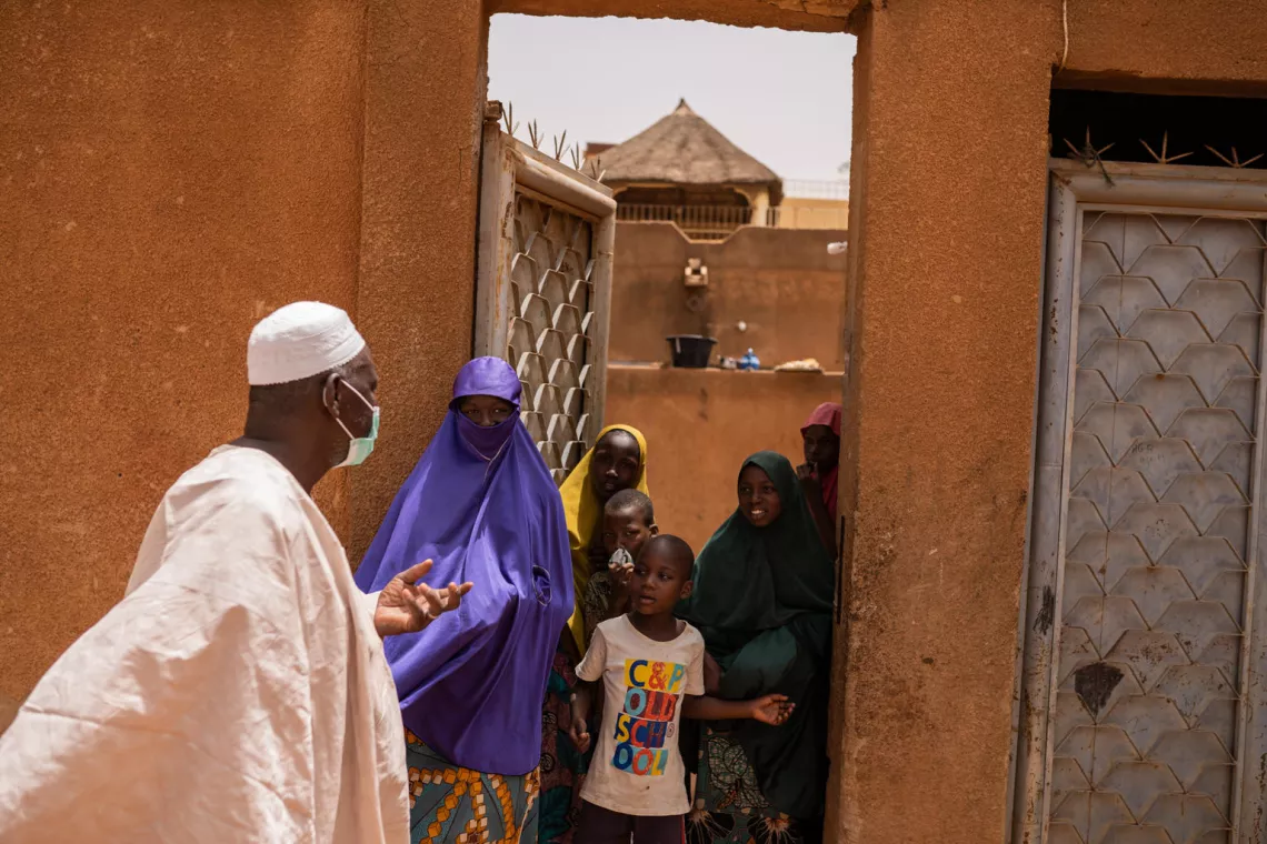 Yayé Modi is one of the neighborhood chiefs who participates in the door-to-door awareness campaigns in Niamey, Niger.
