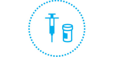 Icon showing a syringe and a vial